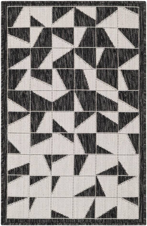 Detail image of 2' x 3' Easy-Clean Modern Indoor / Outdoor Rug