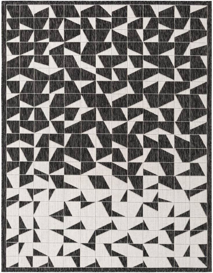 Detail image of 5' 3 x 8' Easy-Clean Modern Indoor / Outdoor Rug