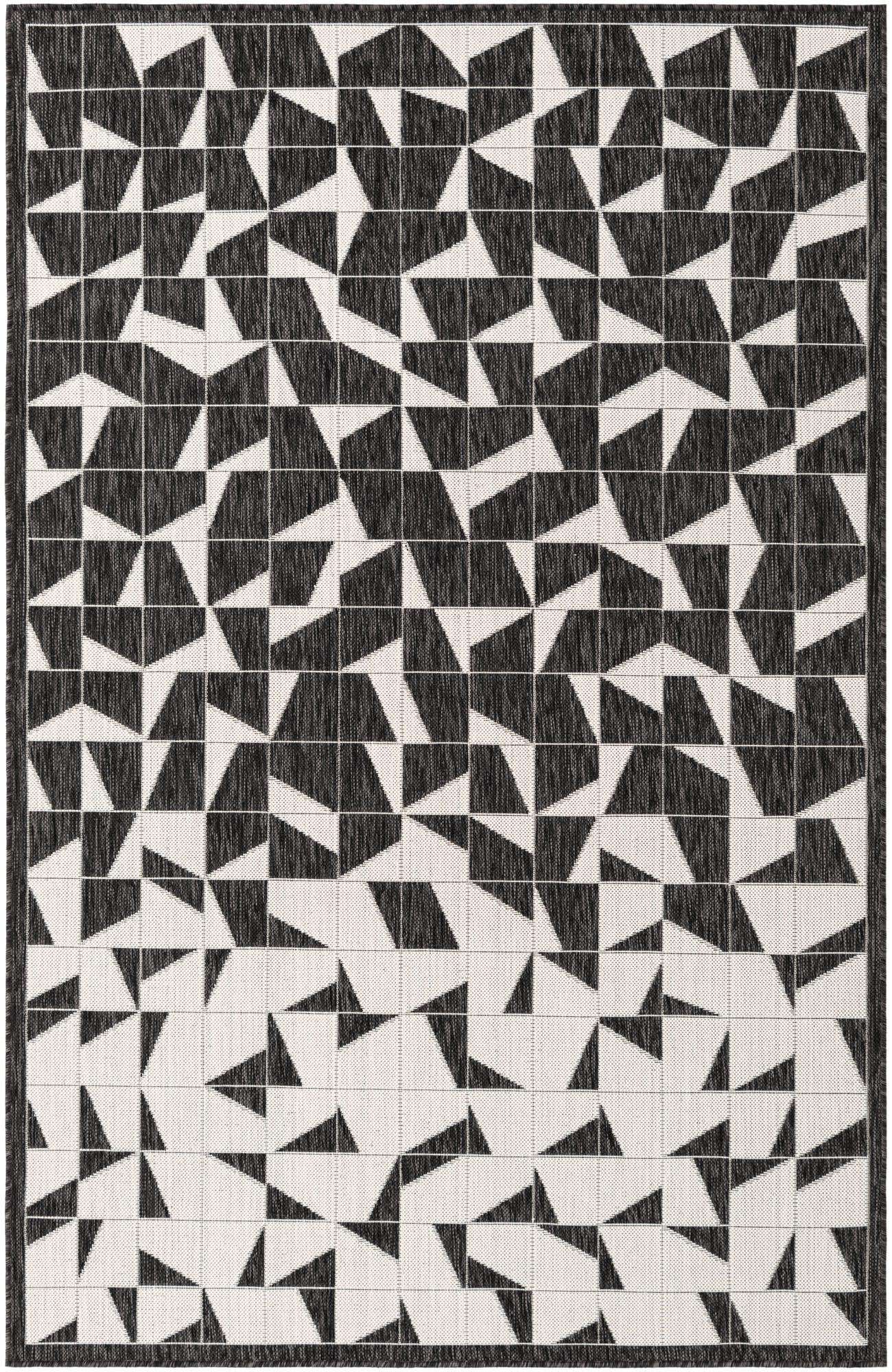 5' 3 x 8' Easy-Clean Modern Indoor / Outdoor Rug