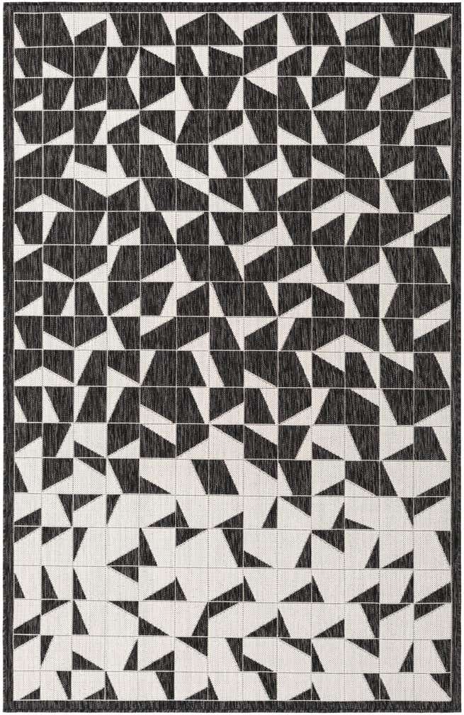 5' 3 x 8' Easy-Clean Modern Indoor / Outdoor Rug