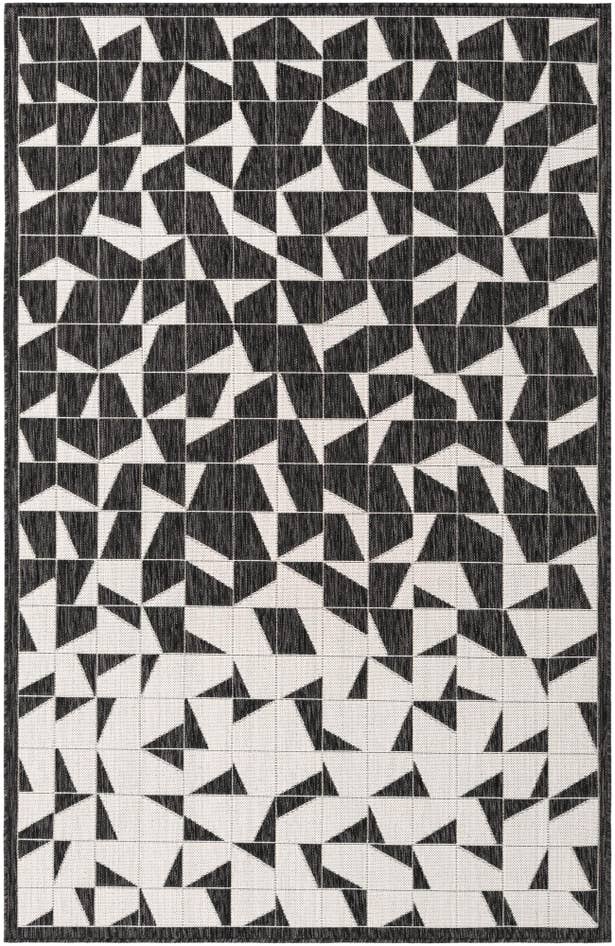 Detail image of 5' 3 x 8' Easy-Clean Modern Indoor / Outdoor Rug