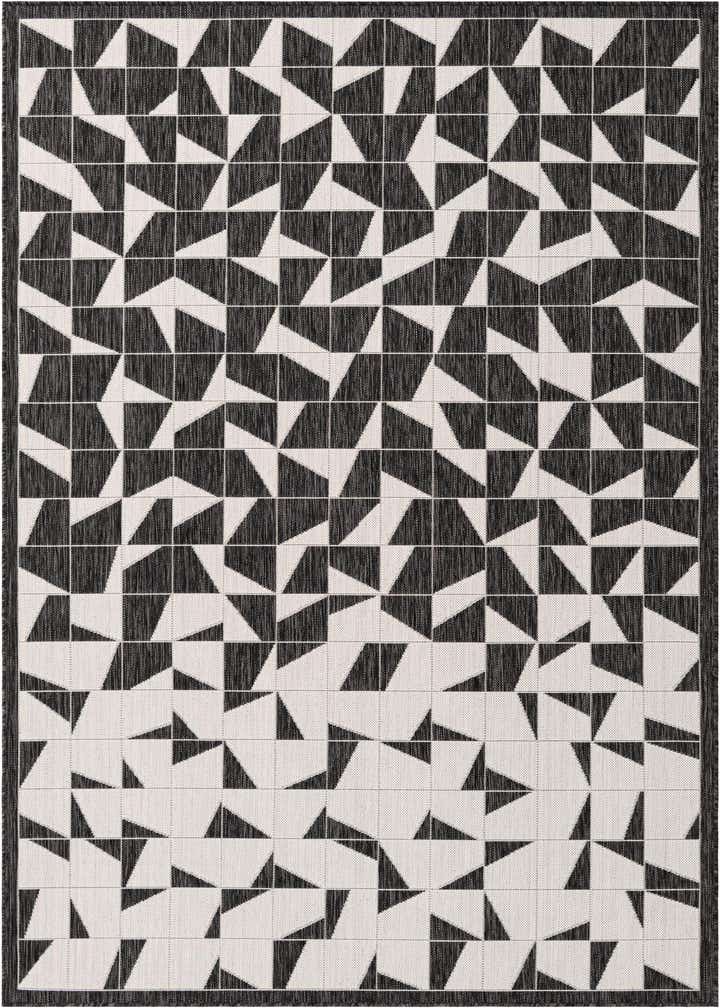 6' x 9' Easy-Clean Modern Indoor / Outdoor Rug