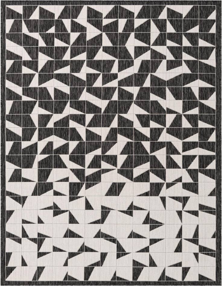 Detail image of 6' x 9' Easy-Clean Modern Indoor / Outdoor Rug