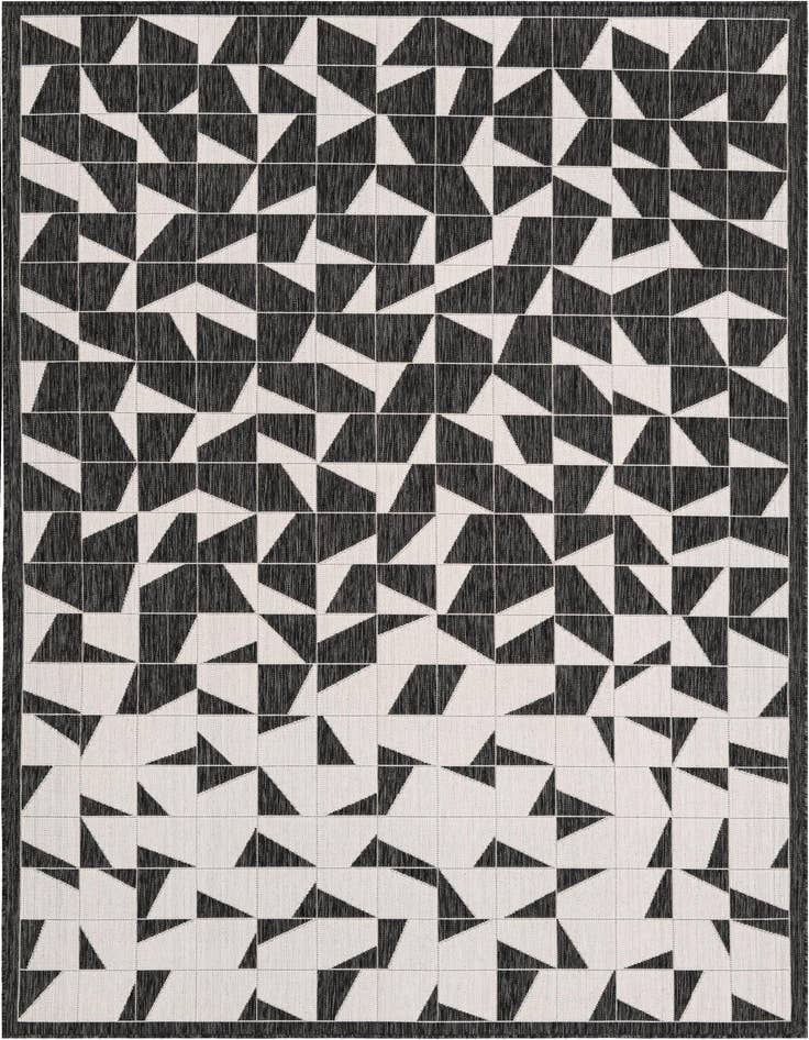 Detail image of 7' x 10' Easy-Clean Modern Indoor / Outdoor Rug
