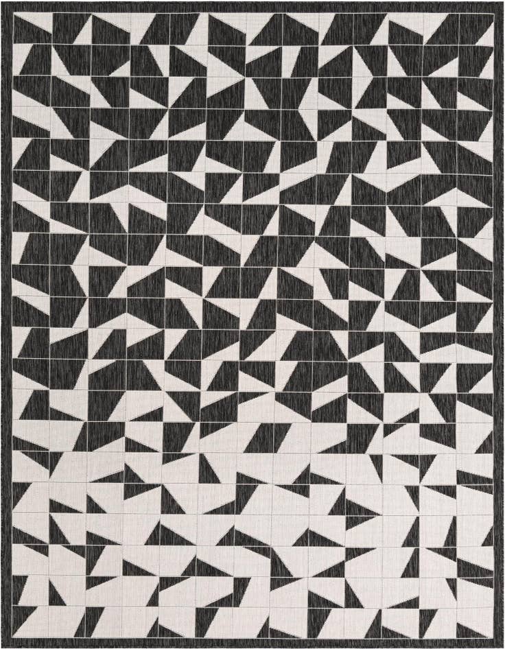 Detail image of 7' 10 x 10' Easy-Clean Modern Indoor / Outdoor Rug