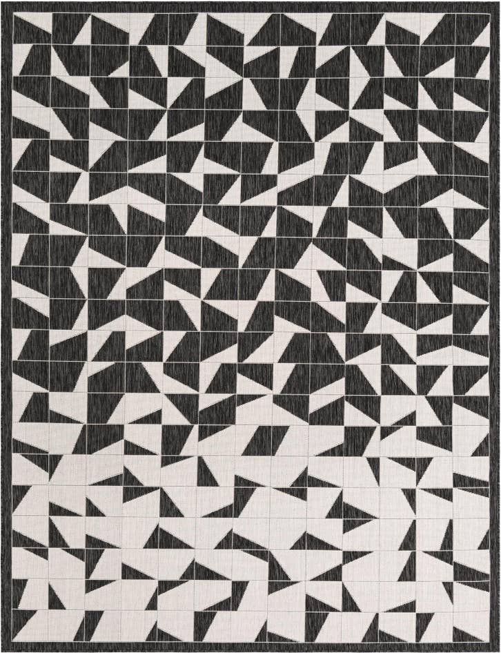 Detail image of 7' 10 x 10' Easy-Clean Modern Indoor / Outdoor Rug