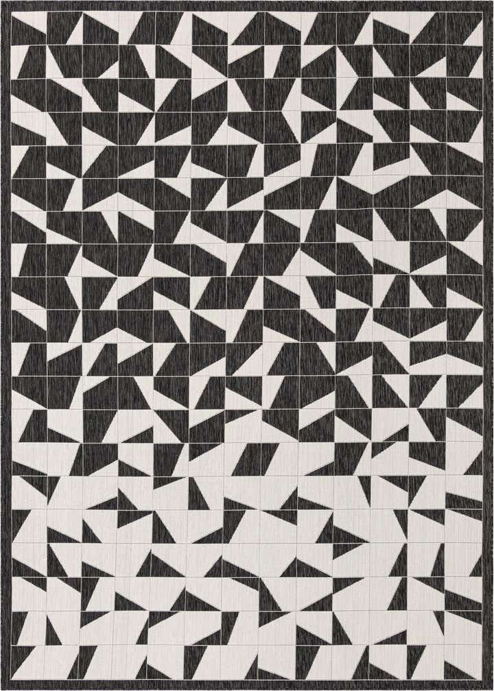 9' x 12' Easy-Clean Modern Indoor / Outdoor Rug