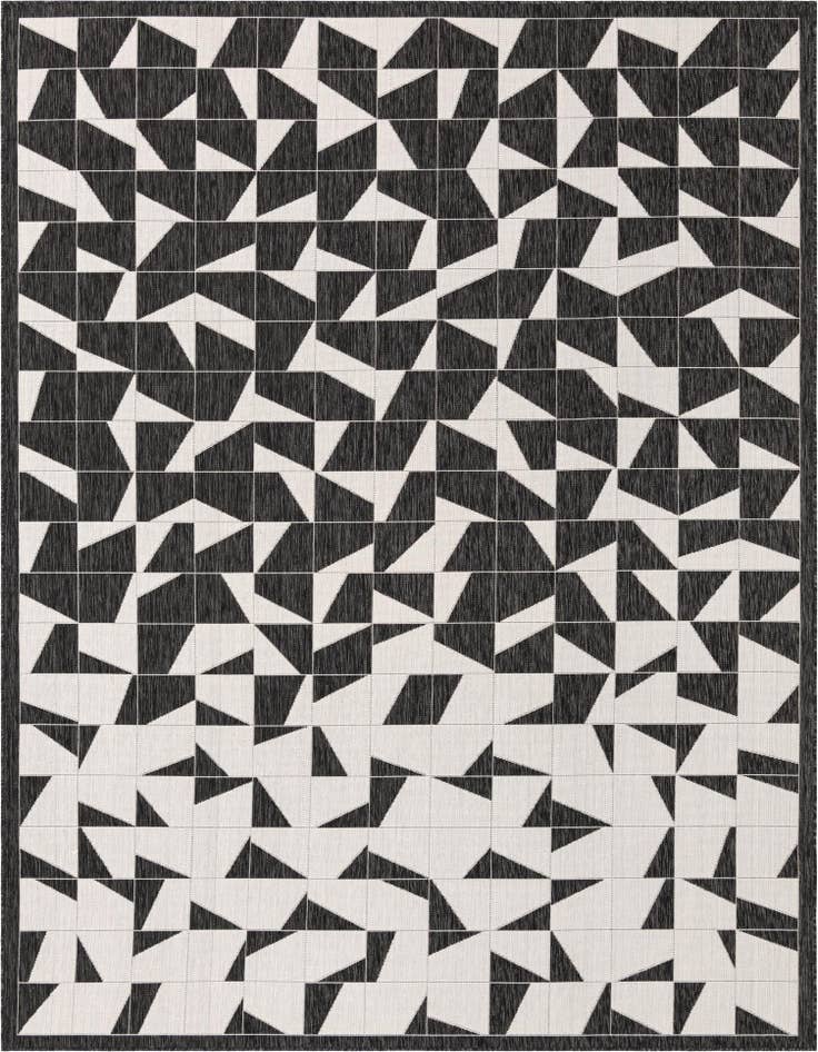 Detail image of 9' x 12' Easy-Clean Modern Indoor / Outdoor Rug