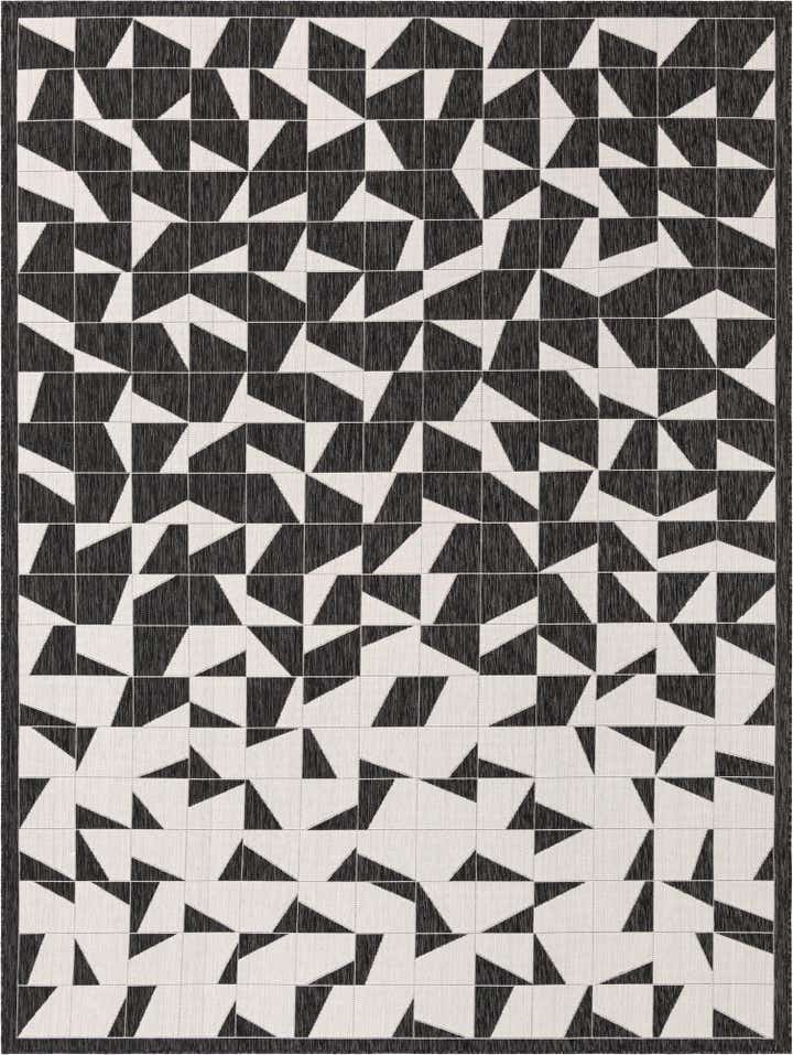 9' x 12' Easy-Clean Modern Indoor / Outdoor Rug