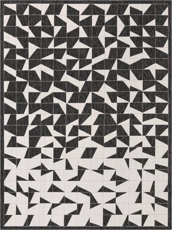 Detail image of 9' x 12' Easy-Clean Modern Indoor / Outdoor Rug
