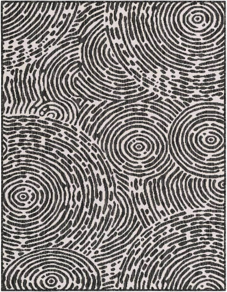 Detail image of 4' x 6' Easy-Clean Modern Indoor / Outdoor Rug