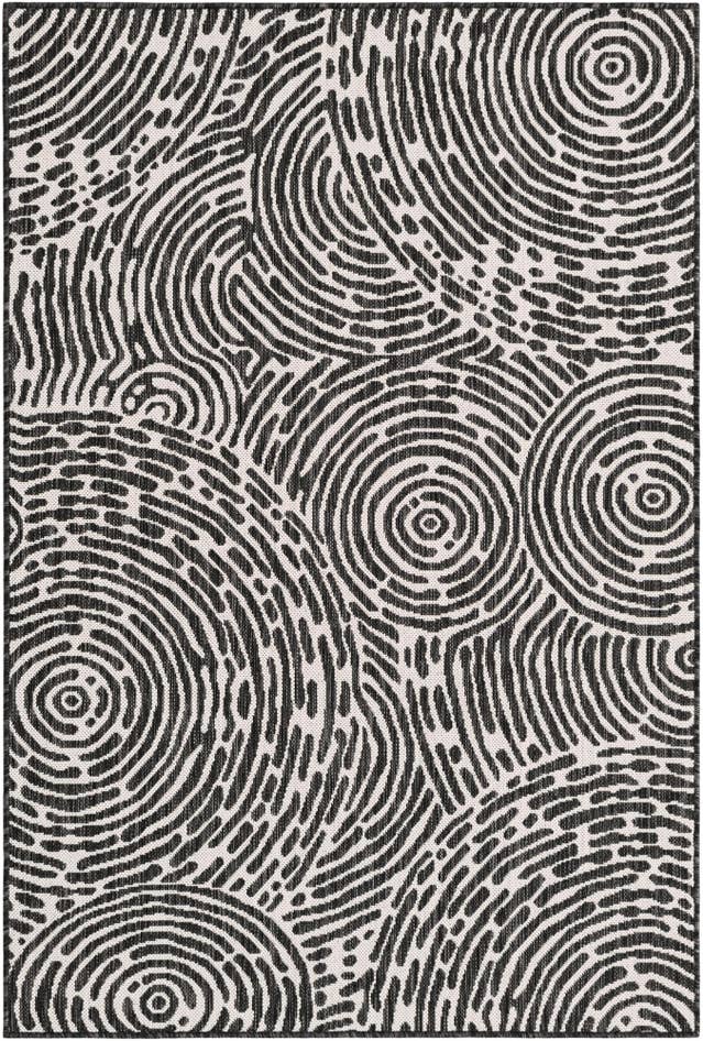 Detail image of 4' x 6' Easy-Clean Modern Indoor / Outdoor Rug