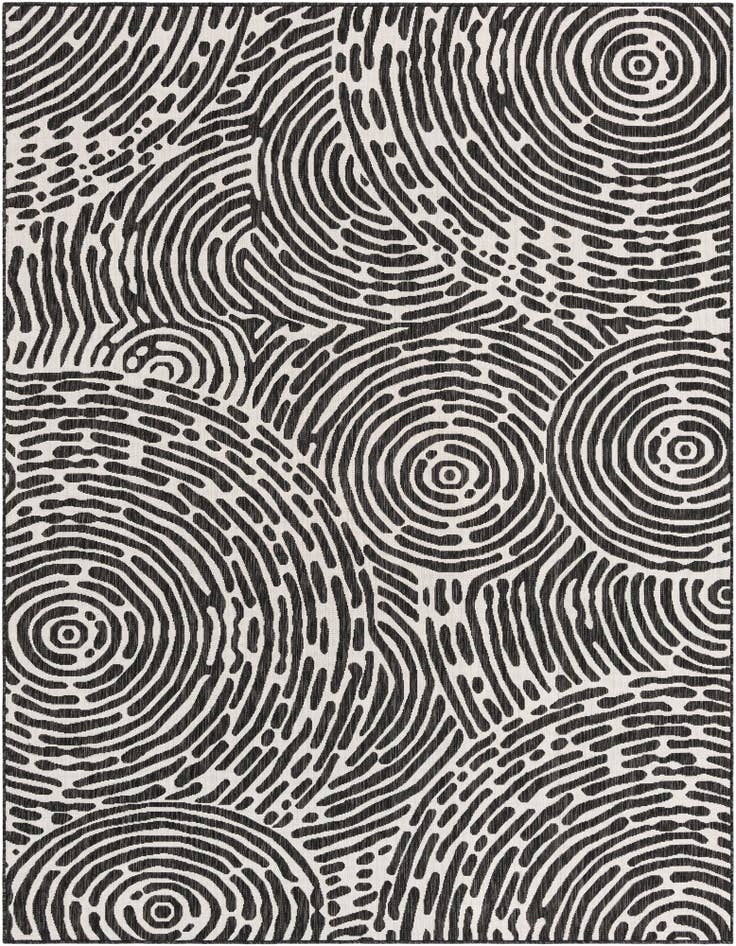 Detail image of 7' 10 x 10' Easy-Clean Modern Indoor / Outdoor Rug