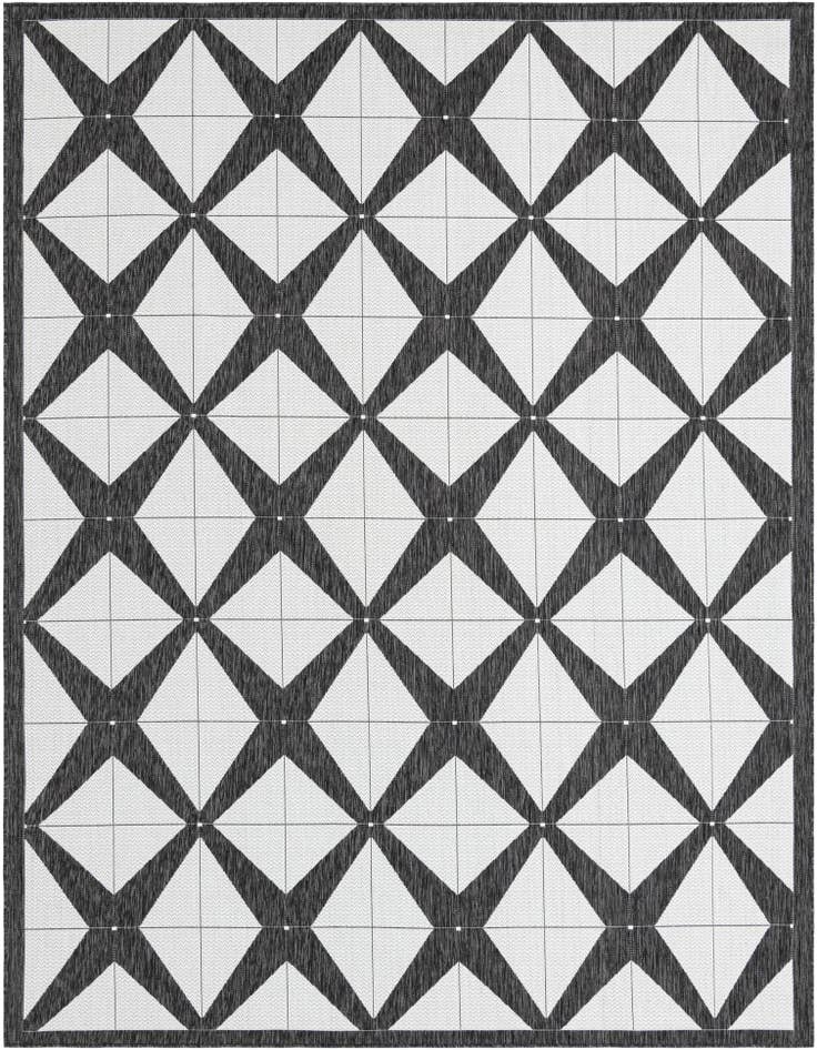 Detail image of 9' x 12' Easy-Clean Modern Indoor / Outdoor Rug