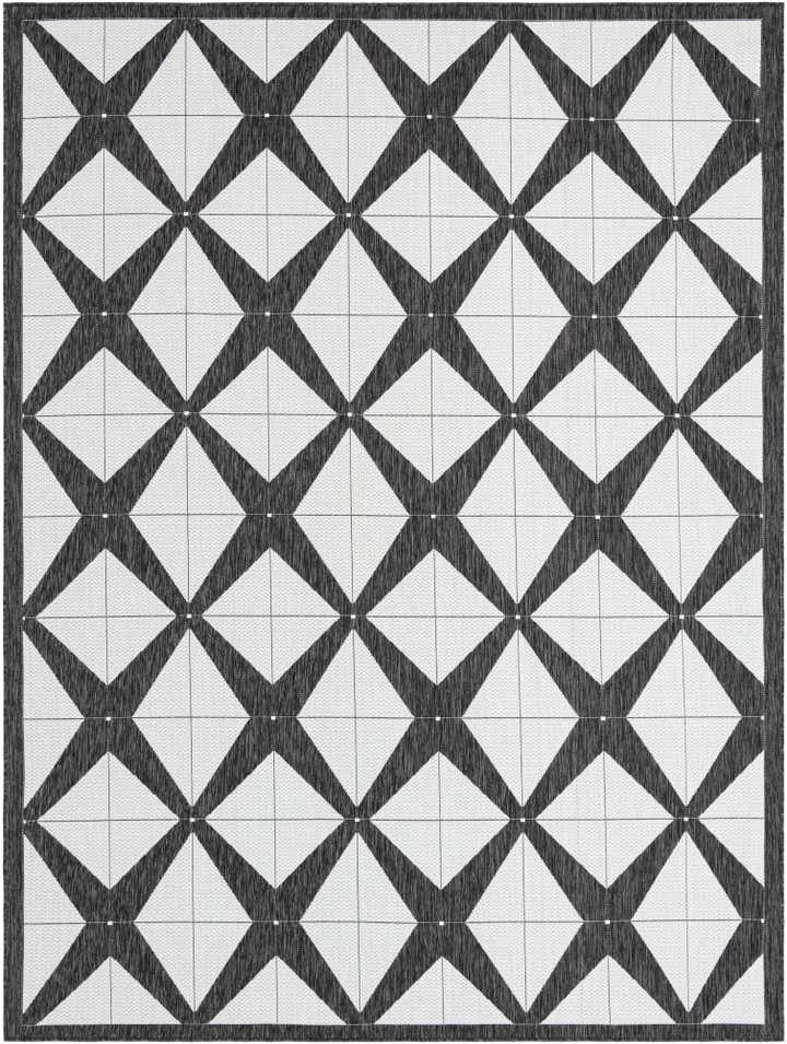 9' x 12' Easy-Clean Modern Indoor / Outdoor Rug