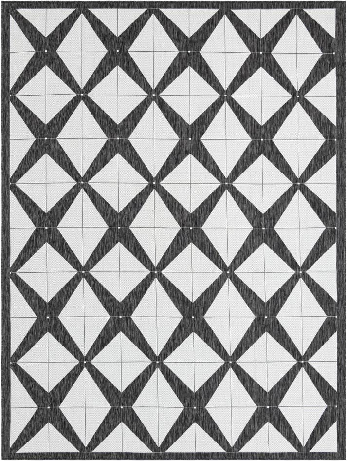Detail image of 9' x 12' Easy-Clean Modern Indoor / Outdoor Rug