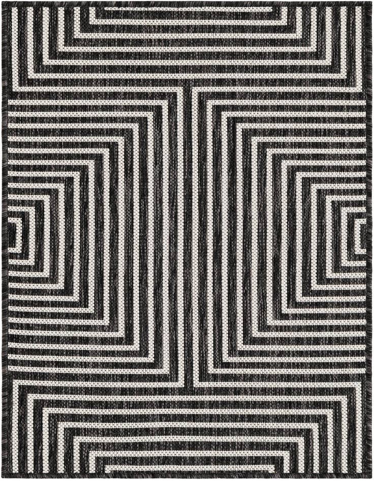 Detail image of 2' x 3' Easy-Clean Modern Indoor / Outdoor Rug