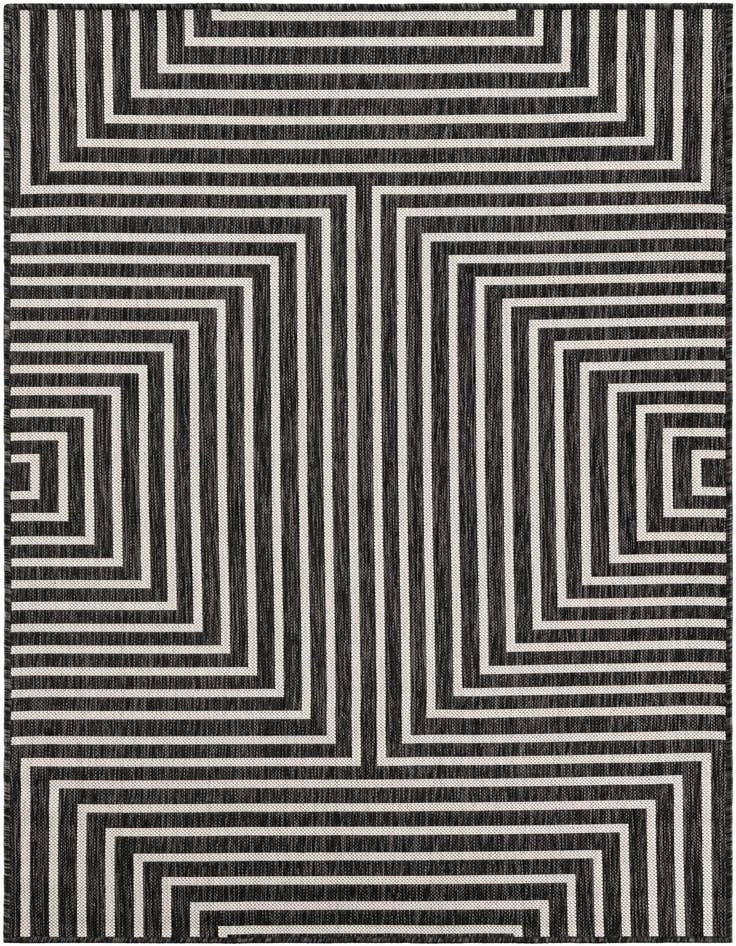 Detail image of 4' x 6' Easy-Clean Modern Indoor / Outdoor Rug