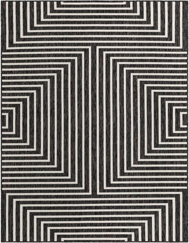 Detail image of 5' 3 x 8' Easy-Clean Modern Indoor / Outdoor Rug