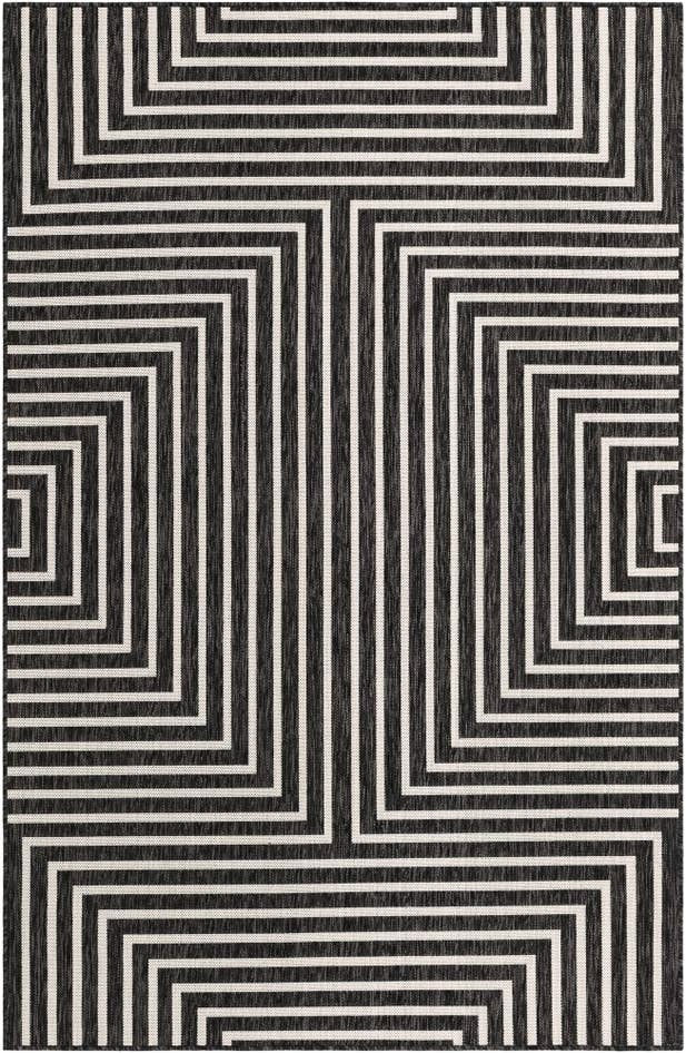 Detail image of 5' 3 x 8' Easy-Clean Modern Indoor / Outdoor Rug