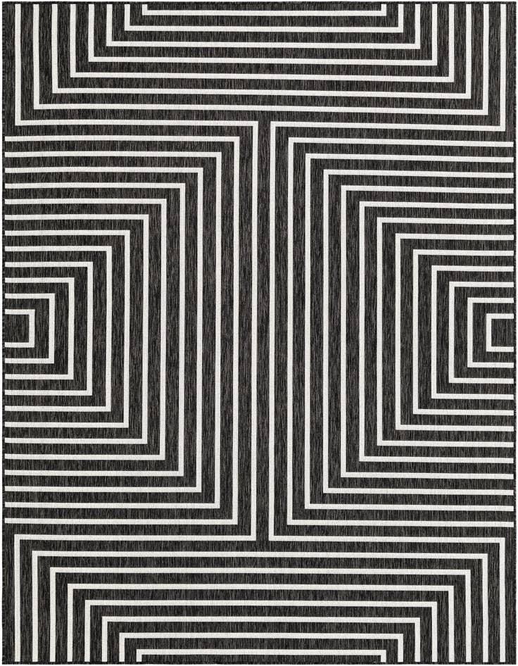 Detail image of 7' x 10' Easy-Clean Modern Indoor / Outdoor Rug