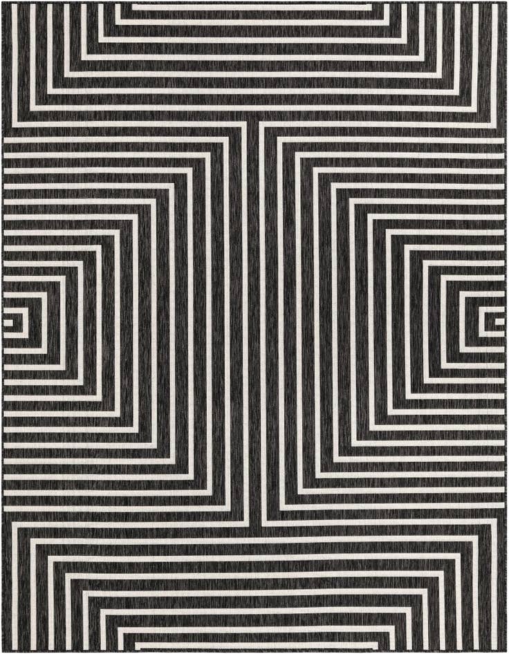 Detail image of 7' 10 x 10' Easy-Clean Modern Indoor / Outdoor Rug