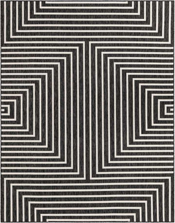 7' 10 x 10' Easy-Clean Modern Indoor / Outdoor Rug