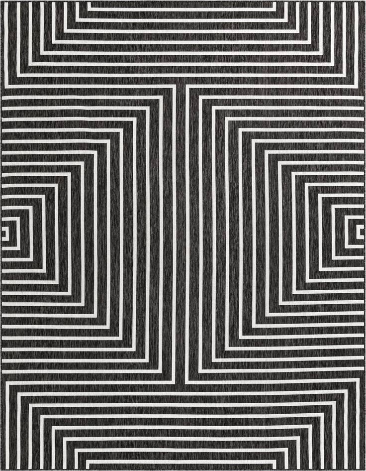 Detail image of 9' x 12' Easy-Clean Modern Indoor / Outdoor Rug