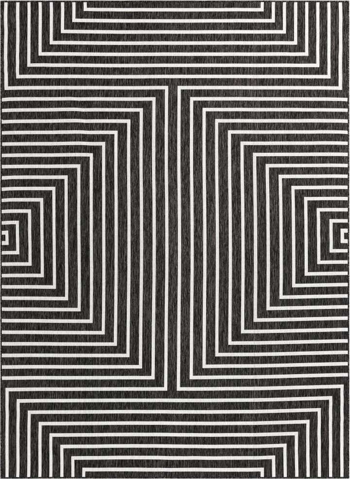 9' x 12' Easy-Clean Modern Indoor / Outdoor Rug