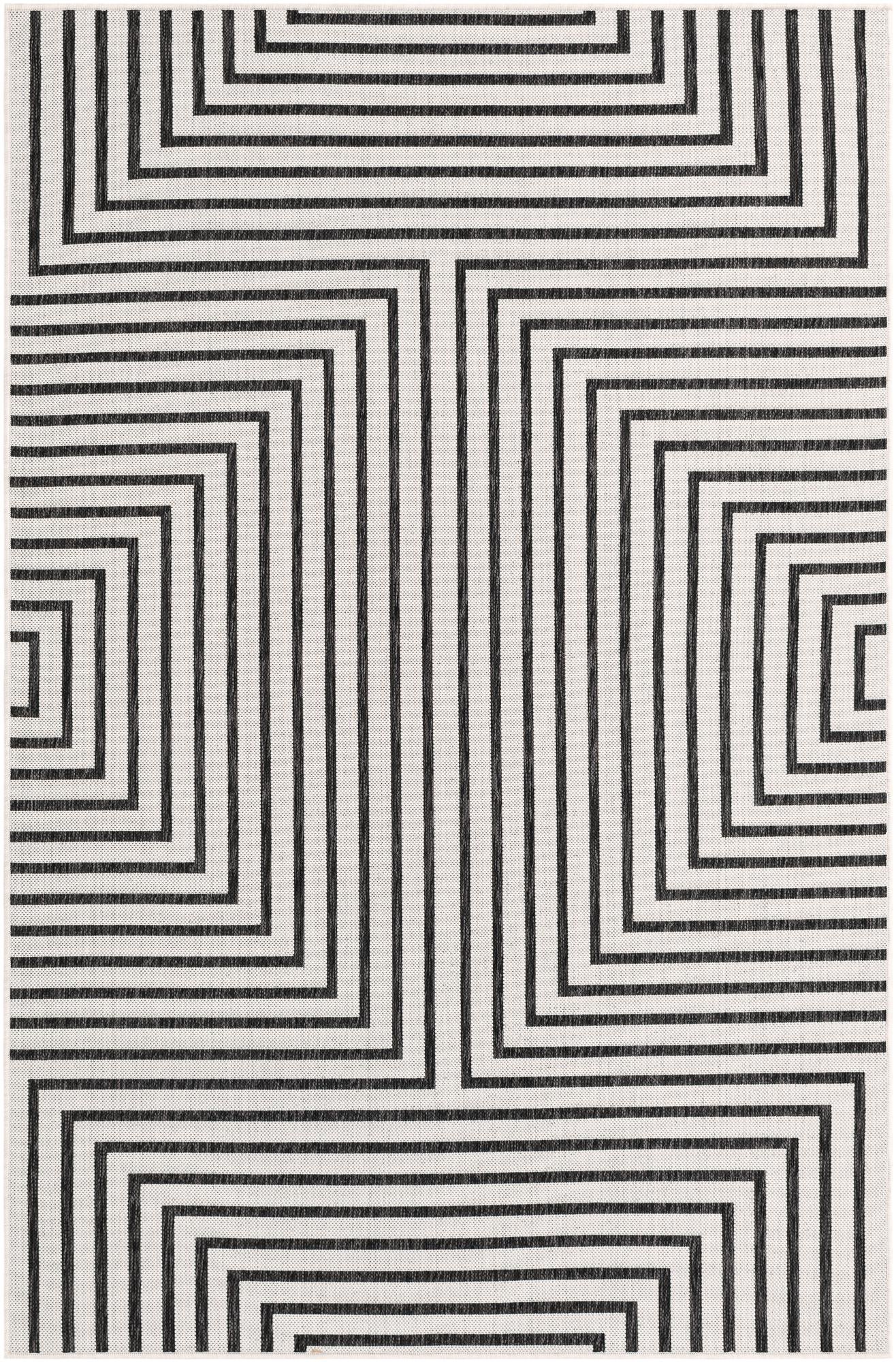 5' 3 x 8' Easy-Clean Modern Indoor / Outdoor Rug