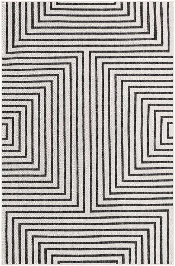 5' 3 x 8' Easy-Clean Modern Indoor / Outdoor Rug