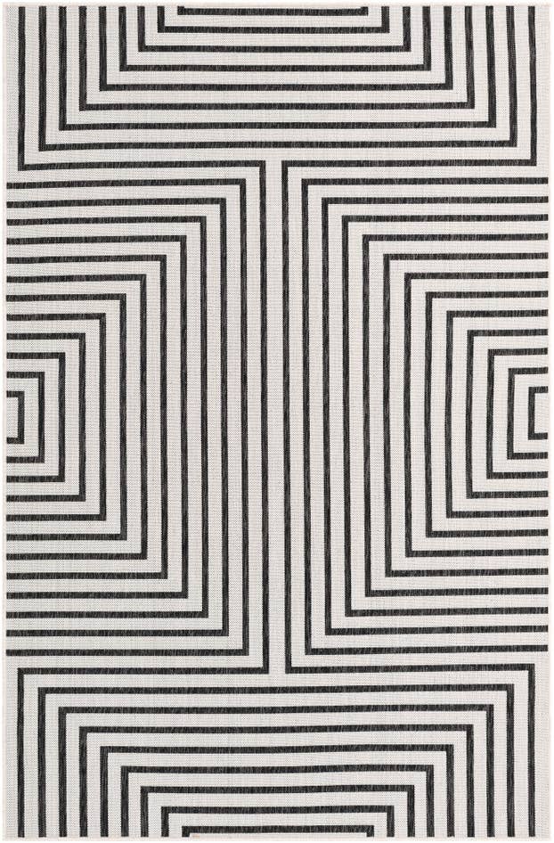Detail image of 5' 3 x 8' Easy-Clean Modern Indoor / Outdoor Rug