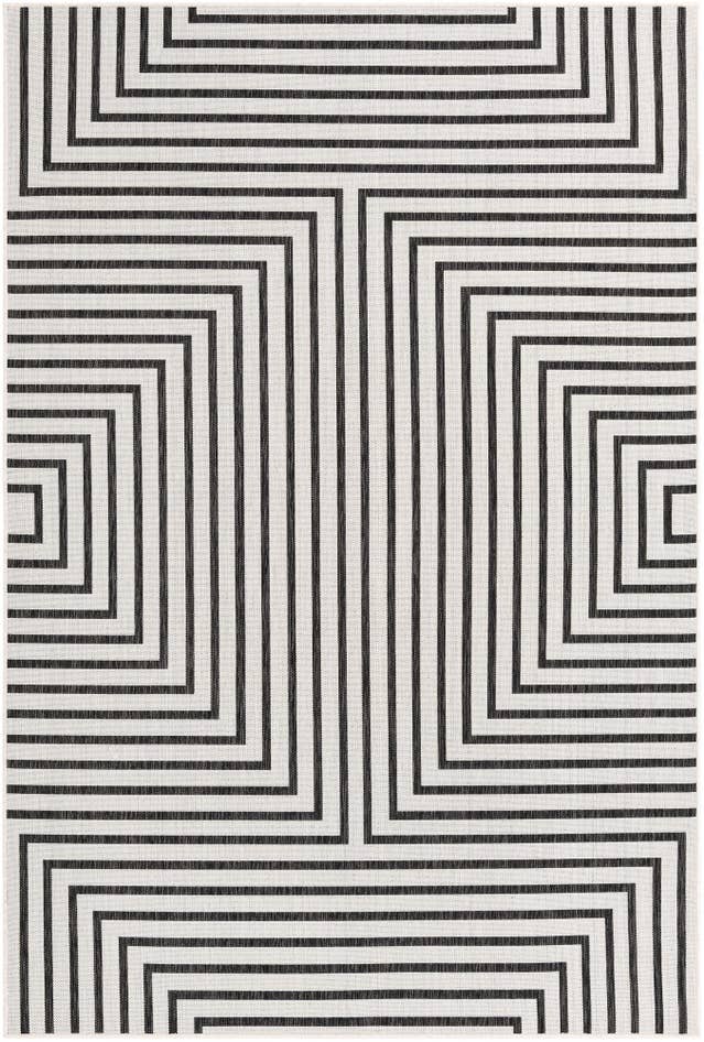 Detail image of 6' x 9' Easy-Clean Modern Indoor / Outdoor Rug