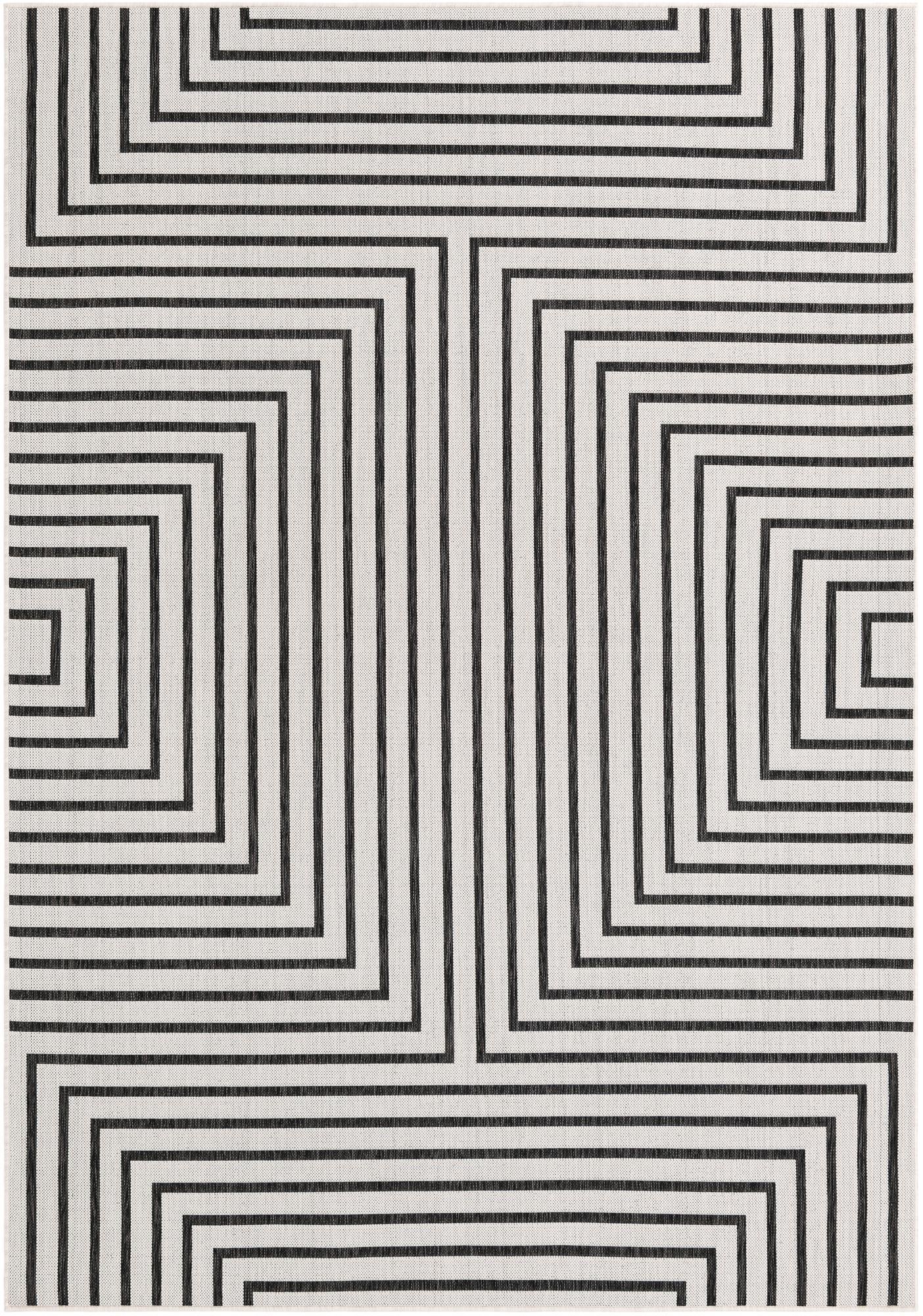 7' x 10' Easy-Clean Modern Indoor / Outdoor Rug