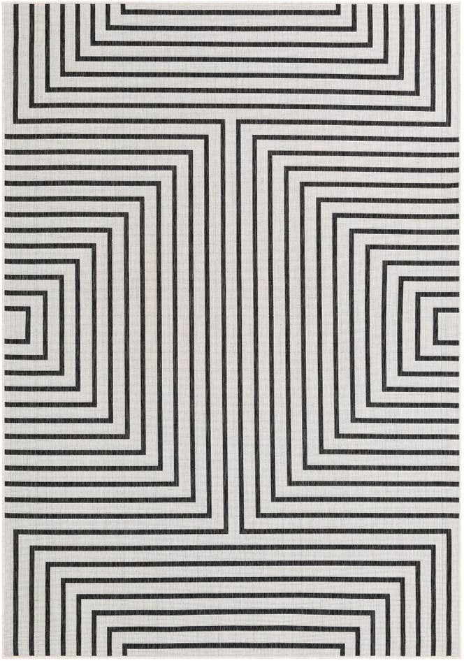Detail image of 7' x 10' Easy-Clean Modern Indoor / Outdoor Rug