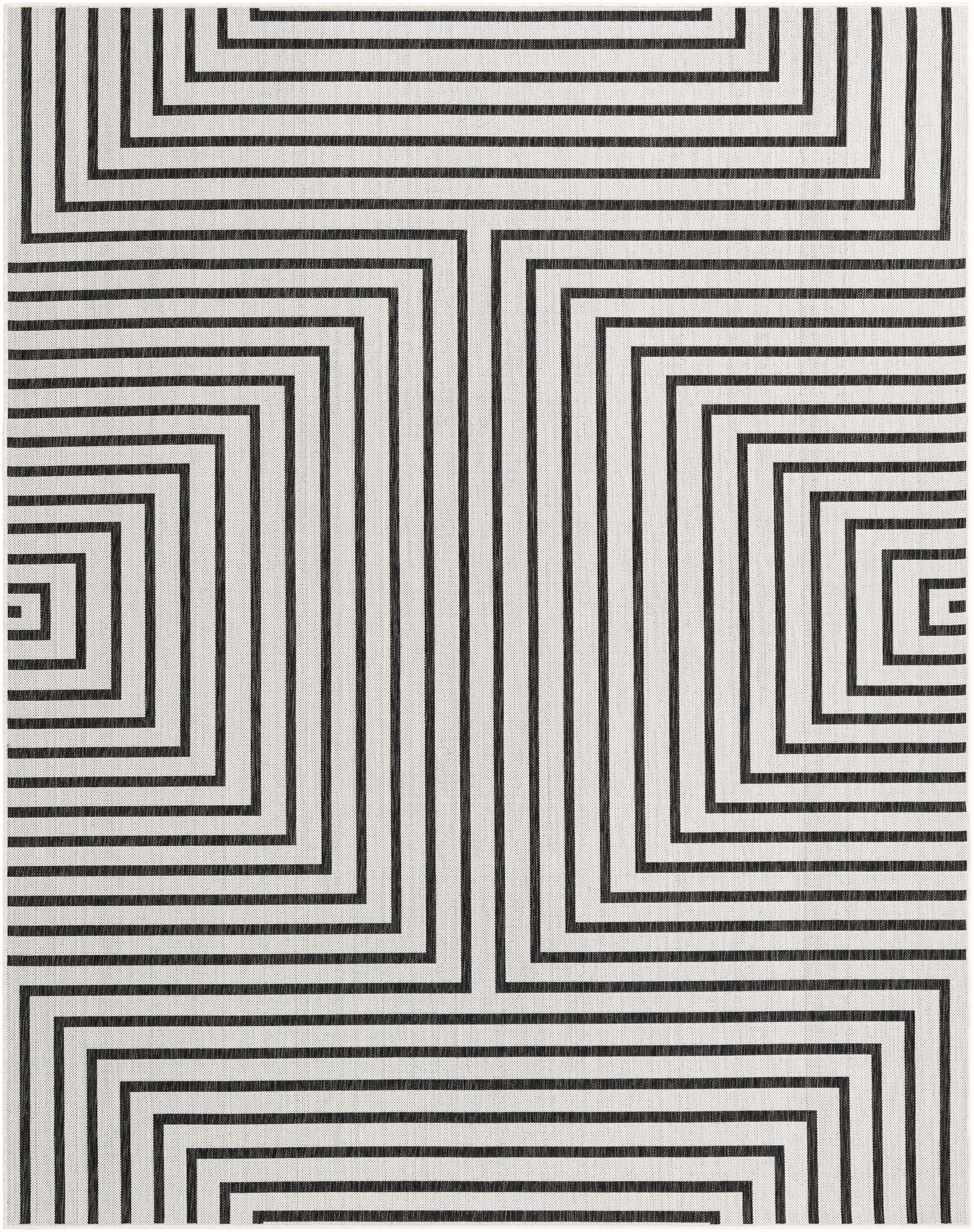 7' 10 x 10' Easy-Clean Modern Indoor / Outdoor Rug