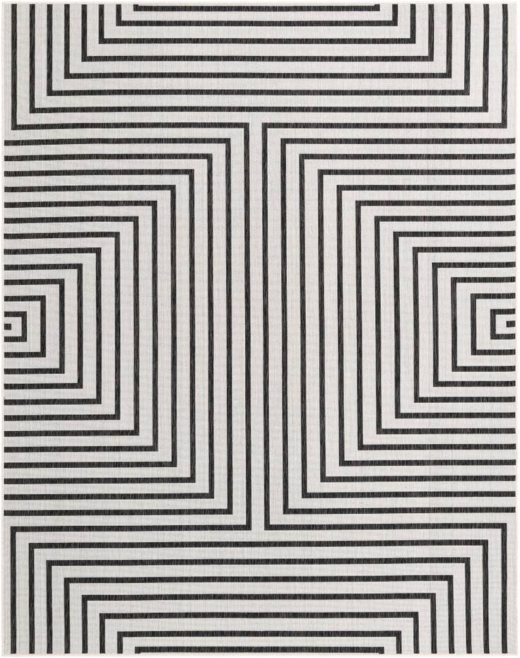 Detail image of 7' 10 x 10' Easy-Clean Modern Indoor / Outdoor Rug