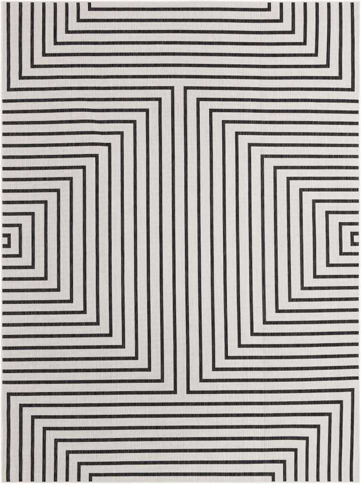 9' x 12' Easy-Clean Modern Indoor / Outdoor Rug