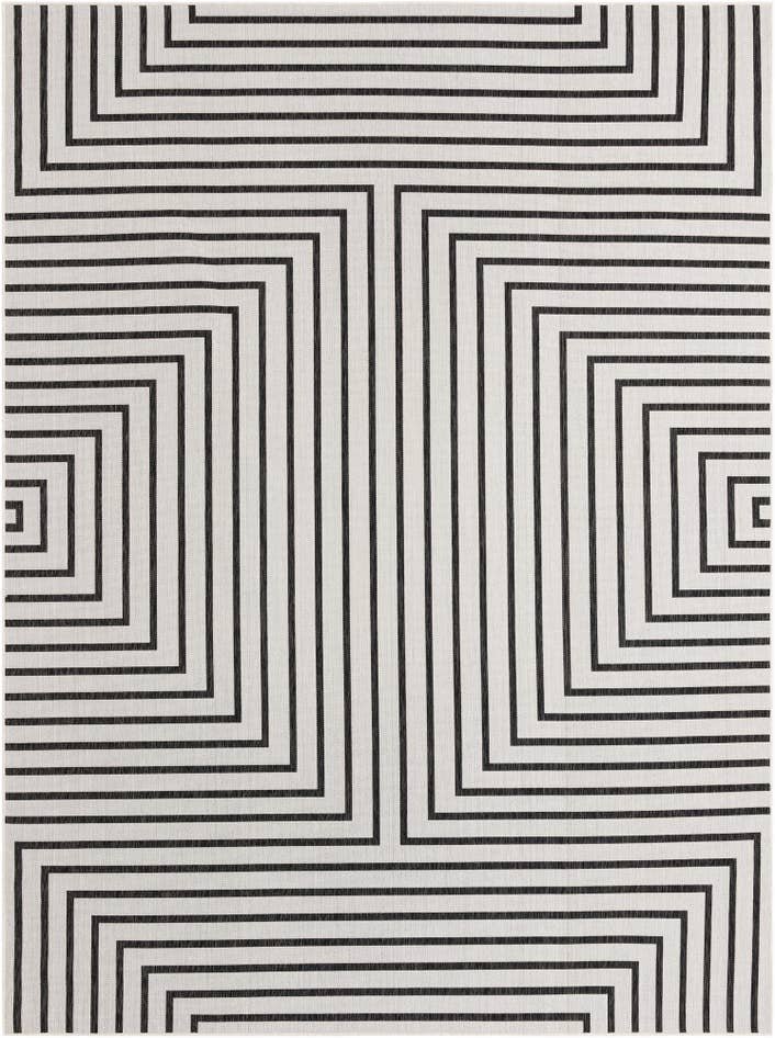 Detail image of 9' x 12' Easy-Clean Modern Indoor / Outdoor Rug