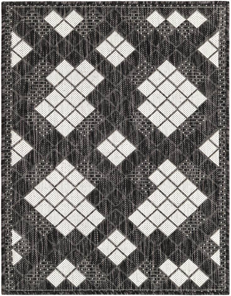 Detail image of 2' x 3' 1 Easy-Clean Modern Indoor / Outdoor Rug
