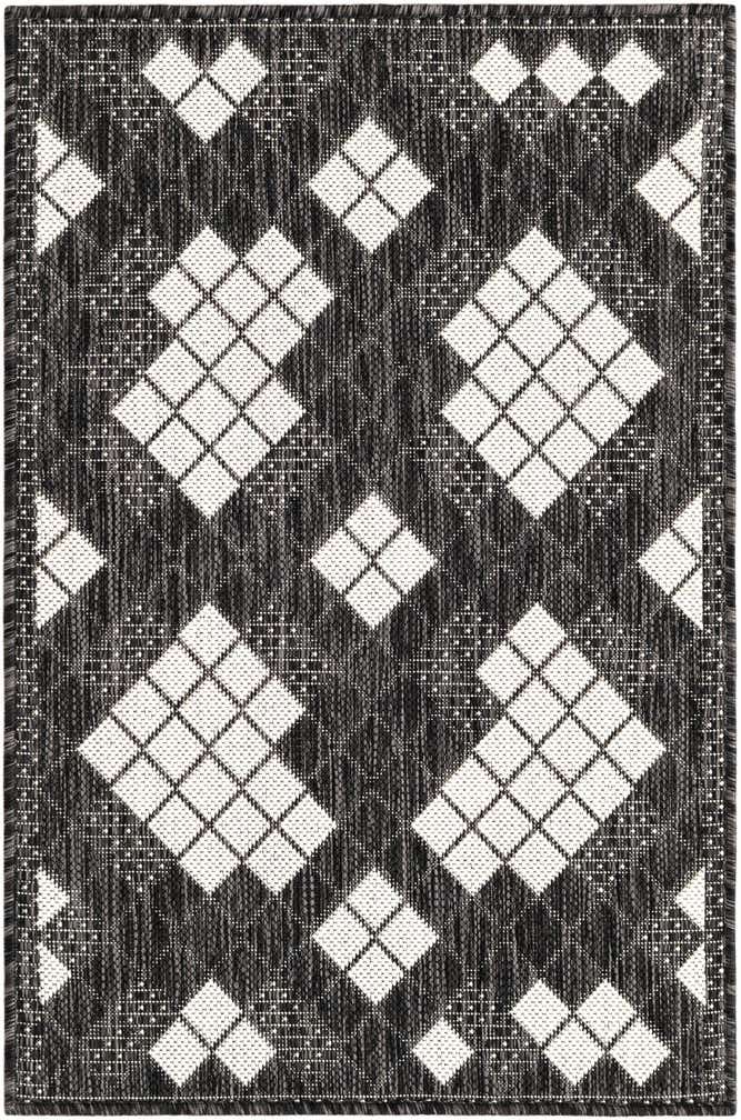 2' x 3' 1 Easy-Clean Modern Indoor / Outdoor Rug