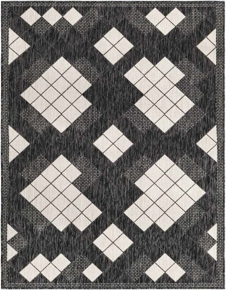 Detail image of 4' x 6' Easy-Clean Modern Indoor / Outdoor Rug