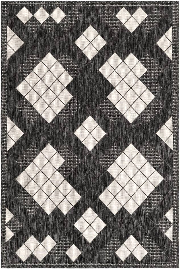 Detail image of 4' x 6' Easy-Clean Modern Indoor / Outdoor Rug