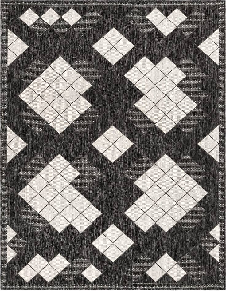 Detail image of 5' 3 x 8' Easy-Clean Modern Indoor / Outdoor Rug