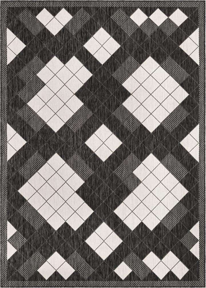 6' x 9' Easy-Clean Modern Indoor / Outdoor Rug
