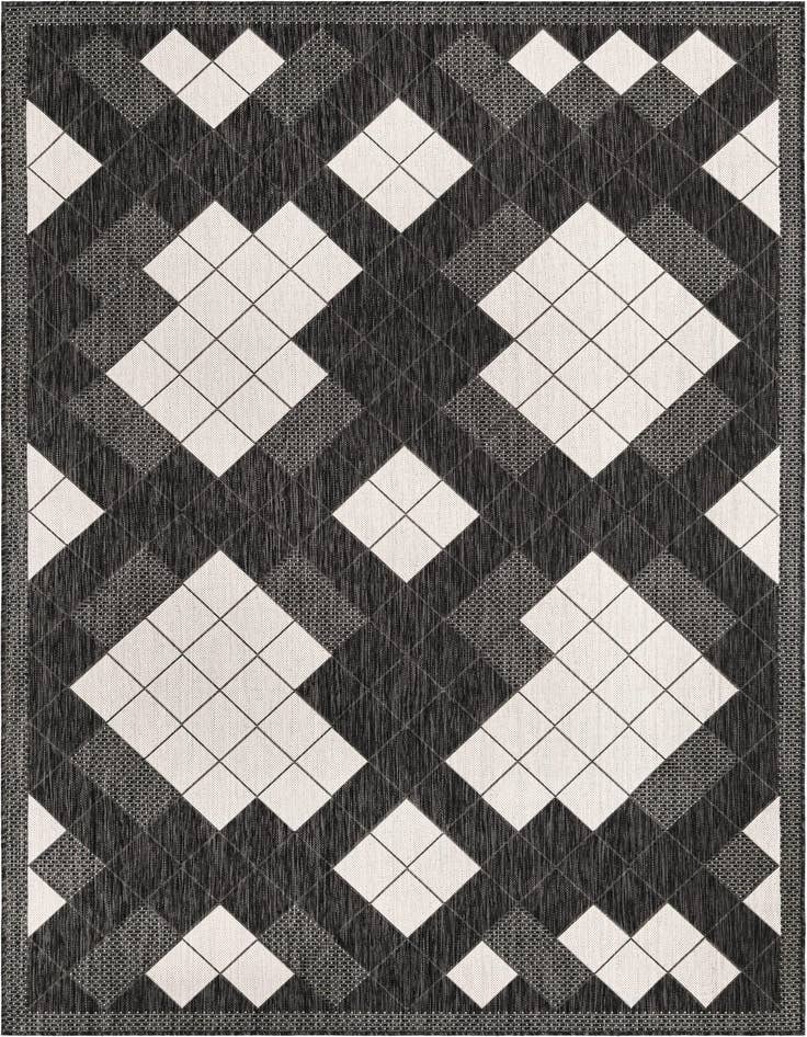 Detail image of 6' x 9' Easy-Clean Modern Indoor / Outdoor Rug
