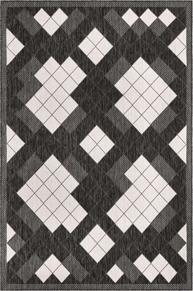 6' x 9' Easy-Clean Modern Indoor / Outdoor Rug