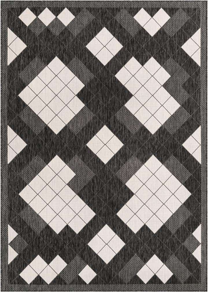 7' x 10' Easy-Clean Modern Indoor / Outdoor Rug