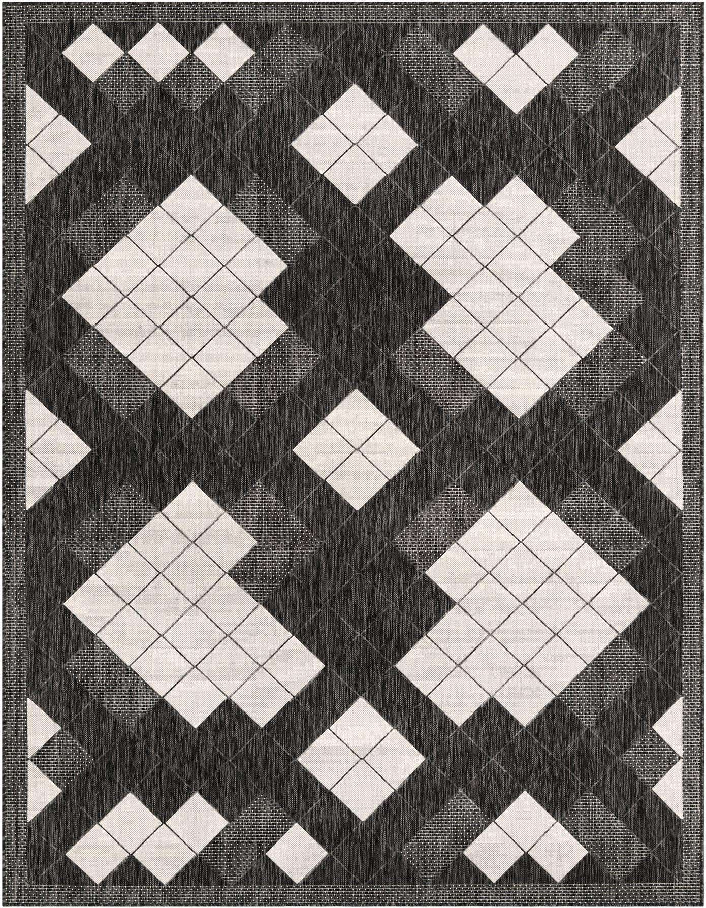 7' x 10' Easy-Clean Modern Indoor / Outdoor Rug