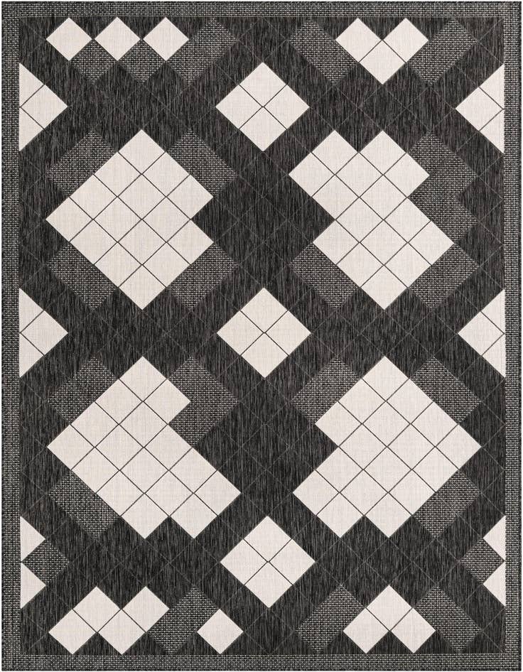 Detail image of 7' x 10' Easy-Clean Modern Indoor / Outdoor Rug